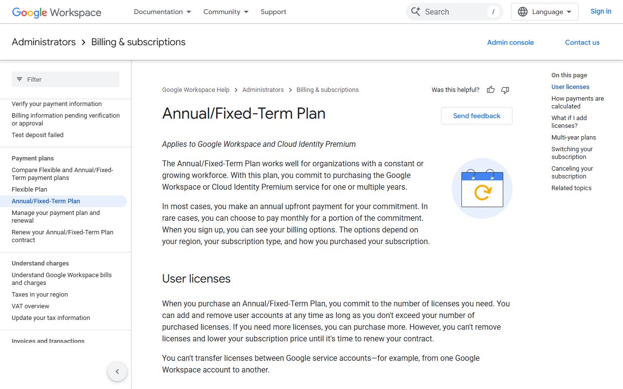 Google Workspace Annual/Fixed-Term Plan (prorated additions, no mid-term reductions), captured October 24, 2026. Figures change; the live page is the source of truth.